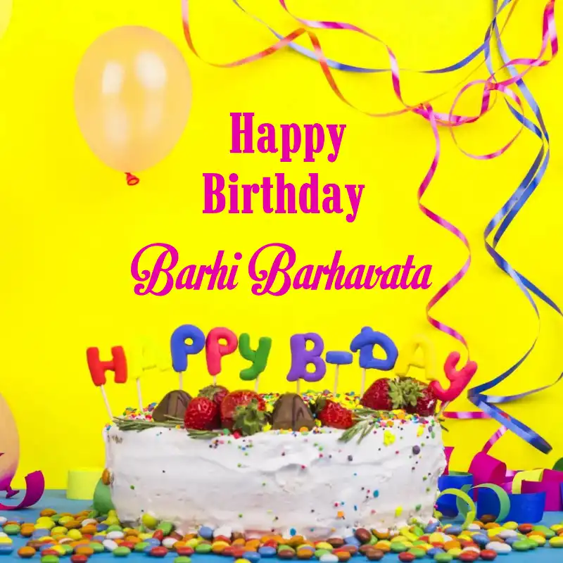 Happy Birthday Barhi Barhavata Cake Decoration Card